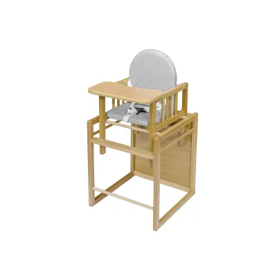 Baby-Plus Kombi-Hochstuhl BP13 | Hochstuhl Baby umbaubar zu Tisch & Stuhl | Buchenholz natur | Weiß