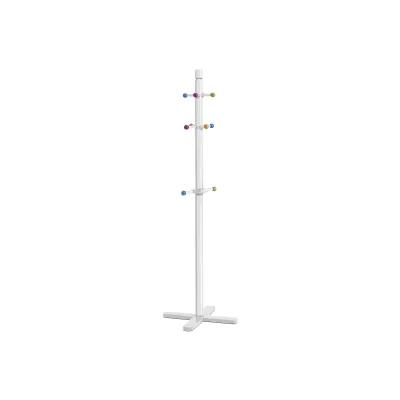 Zeller Present Kinder-Kleiderständer 13451 | Garderobe für Kinder | MDF | 10 Haken | 38x38x124 cm | Weiß