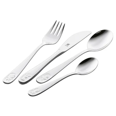ZWILLING Kinderbesteck Set Bino 4-teilig | Edelstahl 18/10 | Tiermotive | ab 3 Jahren | spülmaschinengeeignet