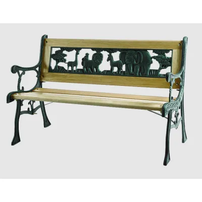 Kindergussbank Zoo-Park 84x41x52,5cm grün/natur