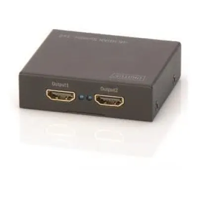 DIGITUS HDMI Splitter DS-46304 1x2 | 4K UHD | HDMI 1.4a | 2 Ausgänge | Deep Colour | HDCP 1.3 | Schwarz
