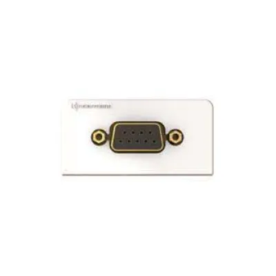 Kindermann Anschlussblende RS232 9-Pin SubD 7456000520 | Kabelpeitsche | werkzeugfrei | Kunststoff | RAL 9010 Weiß