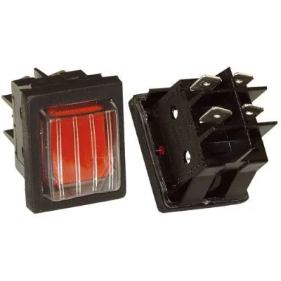 Kippschalter rot für Kühlschrank Com [Hersteller-Artikelnummer] 2-polig 4-Kontak