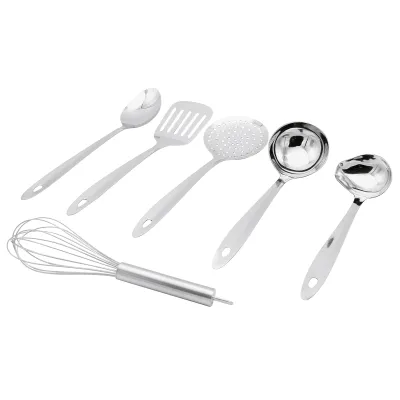 KRÜGER Küchenhelfer-Set 122515 | 6-teilig | Edelstahl | spülmaschinengeeignet | Silber