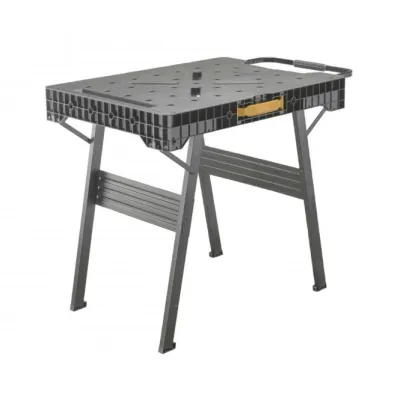 Stanley Klappbare Werkbank FatMax FMST1-75672 | Werkbank bis 455 kg belastbar | Metallbeine | 85x60 cm | schwarz