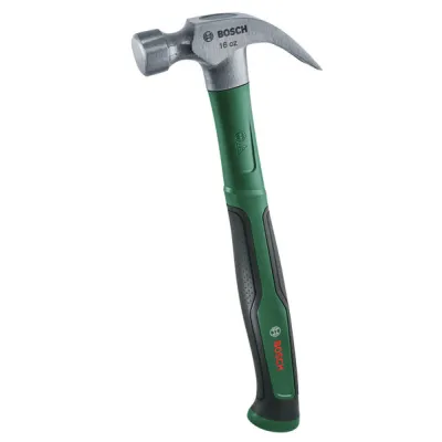 Bosch Klauenhammer 1600A02ZA2 | 16oz 450g Hammer | Glasfasergriff | ergonomisch | schwarz