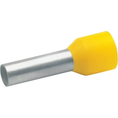 Klauke Aderendhülse 47518 | 6 mm² isoliert | 18 mm Länge | Kupfer verzinnt | Polypropylen | gelb | 100 Stück