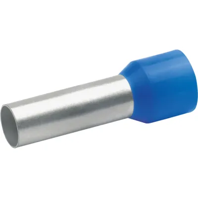 Klauke Aderendhülse 47718 | 16 mm² isoliert | 18 mm Länge | Kupfer verzinnt | Polypropylen | halogenfrei | blau