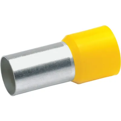 Klauke Aderendhülse 47816 | 25 mm² isoliert | Hülsenlänge 16 mm | Kupfer verzinnt | Polypropylen | gelb | 50 Stück