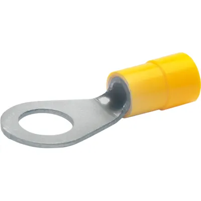 Klauke Quetschkabelschuh 6504 M4 Ringkabelschuh | 4-6 mm² | isoliert | Kupfer verzinnt | halogenfrei | Easy-Entry | gelb