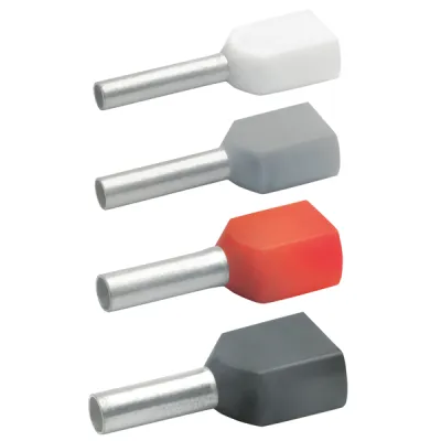 Klauke Zwillings-Aderendhülse 87310 | 2x2,5mm² isoliert | 10mm Länge | Kupfer verzinnt | halogenfrei | blau