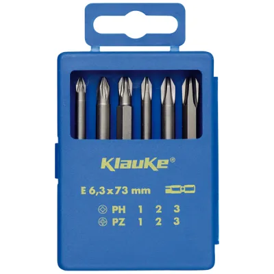 Klauke Bit-Sortiment KL335 | Torx-Bit-Set 6-tlg. TX10-TX40 | 1/4 Zoll DIN 3126 | 1000V isoliert | Kunststoffbox