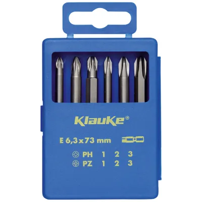 Klauke Bit-Sortiment KL335 | Torx-Bit-Set 6-tlg. TX10-TX40 | 1/4 Zoll DIN 3126 | 1000V isoliert | Kunststoffbox