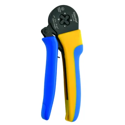 Klauke K3014K Presswerkzeug | Crimpzange für Aderendhülsen 0,14-10mm² | Vierkantpressung | ergonomisch | schwarz