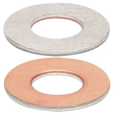Klauke Unterlegscheibe CS1022 | M10 | Aluminium AG3 | 22x11x2mm | Cu-beschichtet | für Alu- und Kupferkabelschuhe