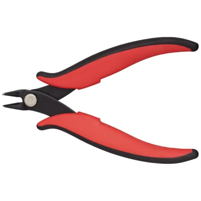Klauke Elektronik-Seitenschneider KL040128ELH | 128 mm | 21° abgewinkelt | Öffnungsfeder | gehärtet | 2K-Griff