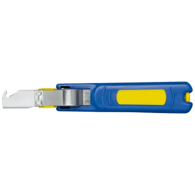 Klauke Kabelmesser KL745HK | Abmantelmesser Rundkabel 4-28mm | Hakenklinge | Schnitttiefen-Einstellung