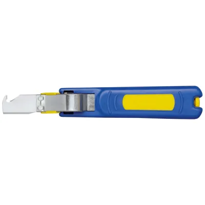 Klauke Kabelmesser KL745HK | Abmantelmesser Rundkabel 4-28mm | Hakenklinge | Schnitttiefen-Einstellung