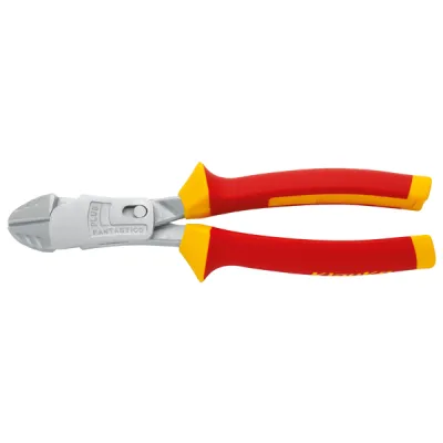 Klauke Kraft-Seitenschneider KL046200IS | 200mm | VDE 1000V isoliert | induktiv gehärtet | Spezialstahl | Gelb/Rot