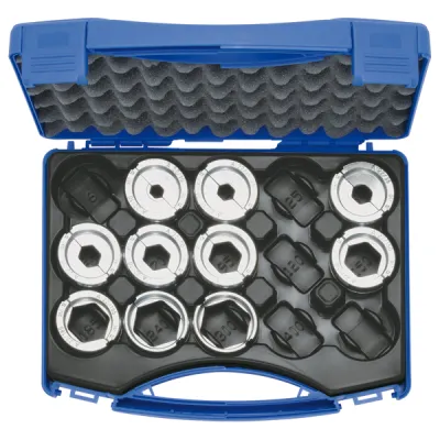 Klauke Presseinsatzset A22SET | Crimpeinsatz 10-300 mm² | sechskant | 11-teilig | Kunststoffkoffer | Aluminium/AlCu