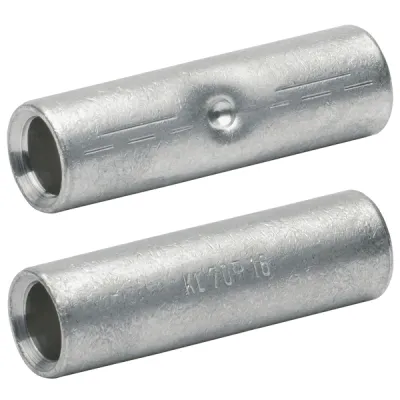 Klauke Pressverbinder 122R | Stoßverbinder 10 mm² lang | Kupfer verzinnt | DIN 46267 | für massive & feindrähtige Leiter