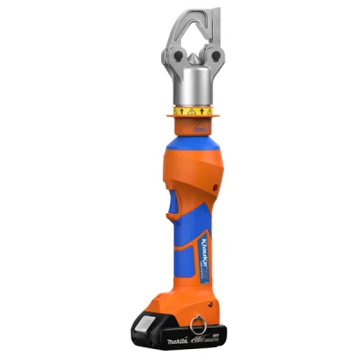 Klauke VDE Akku Presswerkzeug EKM60IDISM | 10-240 mm² | 18V Li-Ion | bis 1000V | Bluetooth | LED-Licht | orange