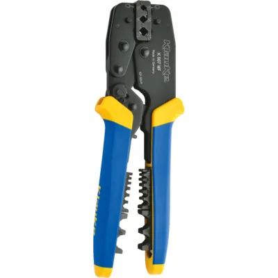 Klauke Presszange K507WF | mechanisch | für Aderendhülsen 0,5-50 mm² | Vierkantpressung | 3 Einsätze | 222 mm