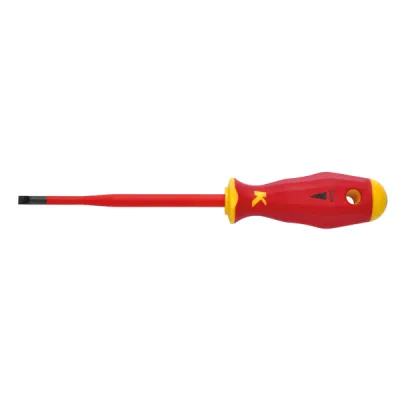 Klauke Schraubendreher KL10012555ISLIM | VDE Schlitz 5,5x1 mm | 125 mm Länge | 1000V isoliert | ergonomisch | Slim Line