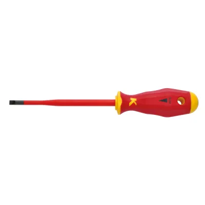 Klauke Schraubendreher KL10012555ISLIM | VDE Schlitz 5,5x1 mm | 125 mm Länge | 1000V isoliert | ergonomisch | Slim Line