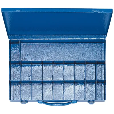 Klauke Sortimentskasten MK230L 900078152 | Stahlblechkasten leer | 19 Fächer + 1 Großfach | 366x230x51 mm