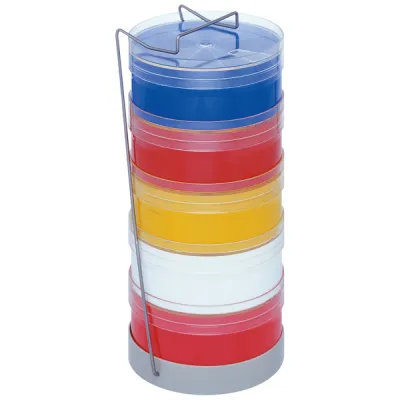 Klauke Sortimentskasten ST5L | Streudose leer | 5-teilig | farbig sortiert | schlagfester Kunststoff | ohne Inhalt