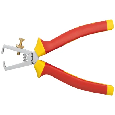 Klauke Abisolierzange KL060160IS | VDE geprüft 1000V | 160mm | einstellbar | Öffnungsfeder | 2K-Griff | isoliert