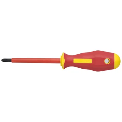 Klauke VDE Kreuzschlitzschraubendreher KL110PH1IS PH1 | isoliert 1000V | 80mm Klinge | ergonomischer 2K-Griff | rot