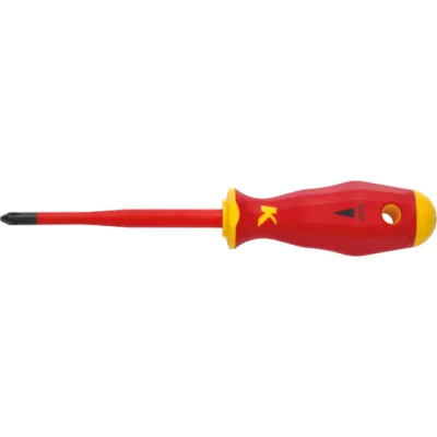 Klauke Schraubendreher KL110PH2ISLIM | Kreuzschlitz PH2 | VDE 1000V isoliert | Slim Line | 100mm | Abrollschutz