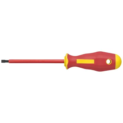 Klauke VDE Schlitz-Schraubendreher 2,5x0,4 mm | 75 mm Klinge | 1000V isoliert | 2K-Griff | antimagnetisch