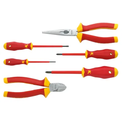 Gave VDE Zangen-Schraubendreher-Set KL 306 IS | 6-teilig | Elektro Werkzeugset