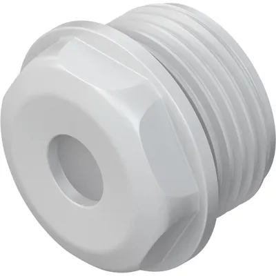 KLEINHUIS Dichtungsnippel 485M12 | M12 Kabeleinsteckstutzen | IP54 | 4–6mm | halogenfrei | PE lichtgrau RAL7035