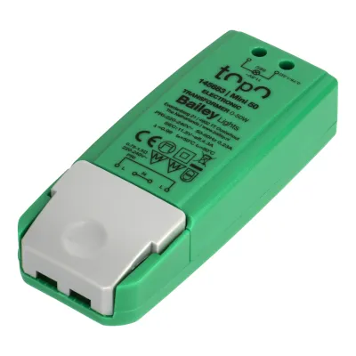 Bailey elektronischer Transformator 145683 | 12V AC 0-50W | dimmbar | LED 0-30W | Phasenan/abschnitt | Mini-Trafo | grün
