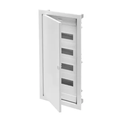 GEWISS Kleinverteiler Unterputz GW40154N | 4x12TE | Stahlblech mit Tür | IP30 | grau RAL 9003 | 753x368x93mm