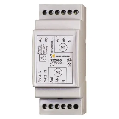 Kaiser Nienhaus Mehrfachsteuerrelais 332000 | Trennrelais 2 Jalousiemotoren | Hutschiene | 230V 2A | 36mm