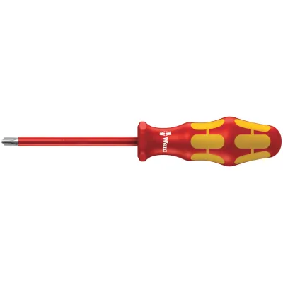 Wera Schraubendreher 05006380001 VDE PlusMinus PH/S 1 | isoliert 1000V | 80mm Klinge | Kraftform Griff