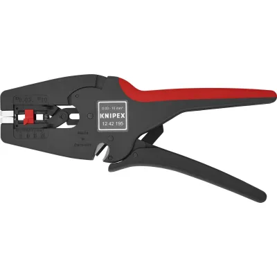 Knipex Abisolierzange 12 42 195 SB MultiStrip 10 | 0,03–10 mm² | automatisch | Drahtschneider | 195 mm | schwarz/rot