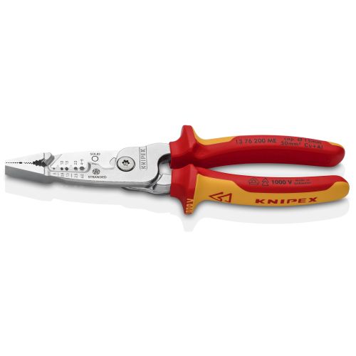 Bild: KNIPEX 13 76 200 ME Kombizange 200mm 1000V Mehrkomp VDE
