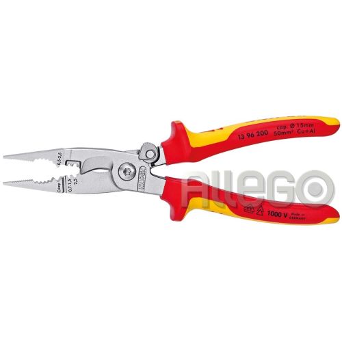 Bild: Knipex 13 96 200 13 96 200 Installationszange 200 mm VDE