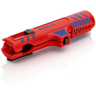KNIPEX Abmantelungswerkzeug Universal | 16 85 125 SB | 8-13 mm | 0,2-4 mm² | 125 mm | rot/blau