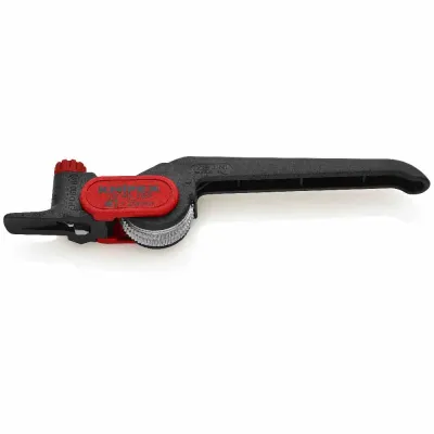 Knipex Abmantelungswerkzeug 16 40 150 SB | einstellbare Schnittiefe | für Rundkabel ab Ø25 mm | 150 mm | schwarz