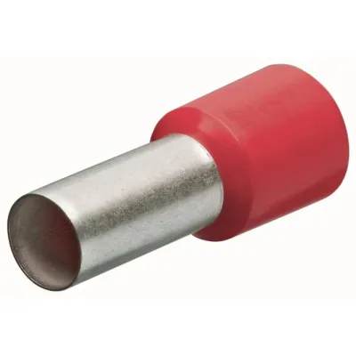 KNIPEX Aderendhülse 97 99 337 | Kabelverbinder 10mm² | Polypropylenkragen | verzinntes Kupfer | AWG 8 | rot | 100 Stück