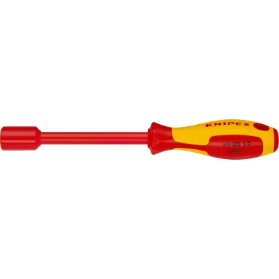 KNIPEX Steckschlüssel 98 03 13 | Innensechskant SW 13 mm | VDE 1000V isoliert | 237 mm Gesamtlänge | 2-Komponenten-Griff