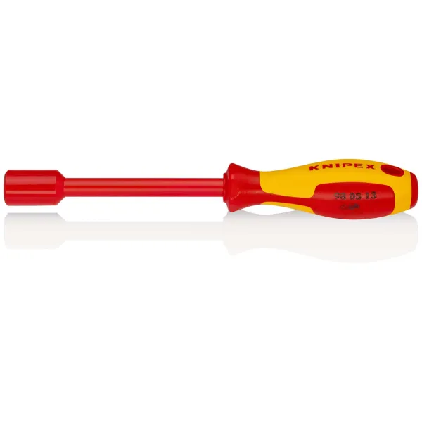 KNIPEX Steckschlüssel 98 03 13 | Innensechskant SW 13 mm | VDE 1000V isoliert | 237 mm Gesamtlänge | 2-Komponenten-Griff