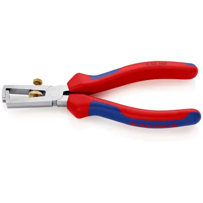 KNIPEX Abisolierzange 11 05 160 | 160mm | für 1-, mehr- & feindrähtige Leiter | max. 10mm² | 2-Komponenten-Griff